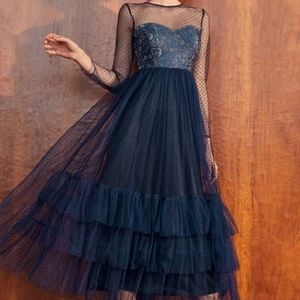 Navy blue tulle dress